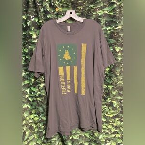 Freedom Rider T Shirt Gray Short Sleeve Mens XL